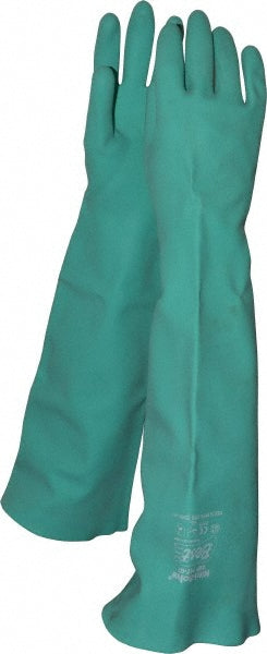 SHOWA 747-07 Chemical Resistant Gloves Small, 22 mil Thick, Nitrile-Coated, Nitrile, Unsupported