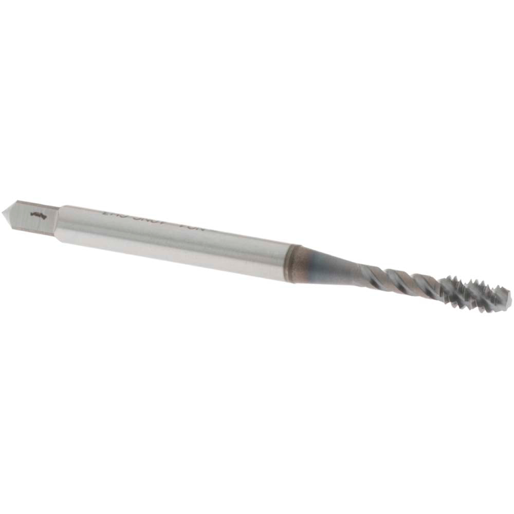 OSG 2911408 Spiral Flute Tap #4-40, UNC, 3 Flute, Modified Bottoming Chamfer, 3B Class of Fit, Vanadium High-Speed Steel, TiCN Finish