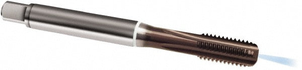 Guhring 9003180050000 Straight Flute Tap M5x0.8 Metric, 4 Flute, Modified Bottoming Chamfer, 6HX Class of Fit, Cobalt, TiAlN Finish