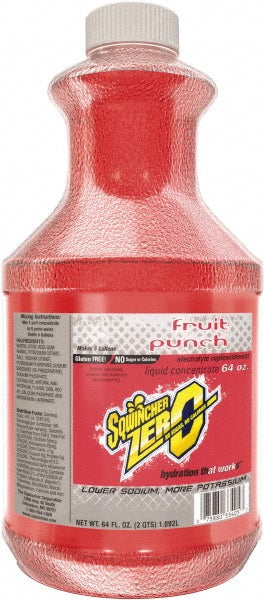 Sqwincher 159050102 Activity Drink 64 oz, Bottle, Fruit Punch, Liquid Concentrate, Yields 5 gal