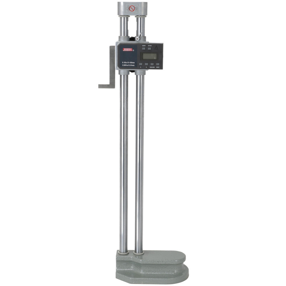 SPI MS160719005 Electronic Height Gage 450 mm Max, 0.001" Resolution, 0.001500" Accuracy