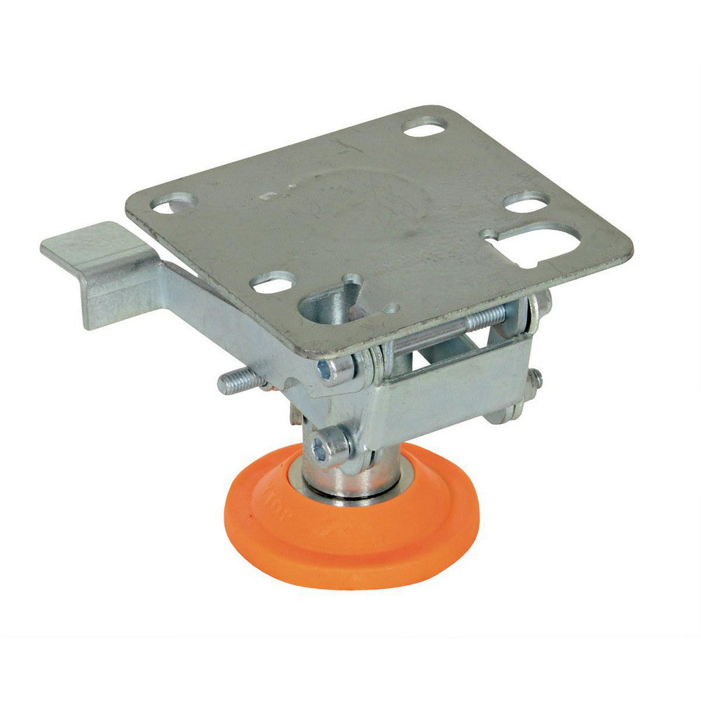 Vestil FL-LKL-3 Floor Locks Wheel Diameter 3 in Retracted Height 3.625 in Extended Height 4.25 in Top Plate Size 3.87 x 3.56 in Bolt Hole Spacing 2-13/16 X 1-3/4 (Inside) in 3-1/16 X 1-3/4 (Outside) in Top Plate Thickness 0.31 in Minimum Height 3.44 in Ma