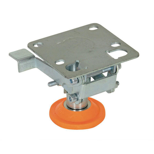 Vestil FL-LKL-3 Floor Locks Wheel Diameter 3 in Retracted Height 3.625 in Extended Height 4.25 in Top Plate Size 3.87 x 3.56 in Bolt Hole Spacing 2-13/16 X 1-3/4 (Inside) in 3-1/16 X 1-3/4 (Outside) in Top Plate Thickness 0.31 in Minimum Height 3.44 in Ma