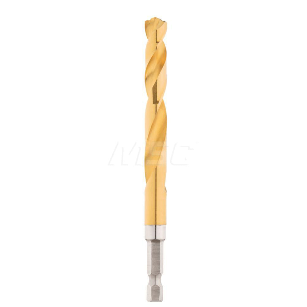 Milwaukee Tool 48-89-4621 Mechanics Drill Bit 3/8" Dia, 135 &deg Point, High Speed Steel, Hex Shank, Split Point