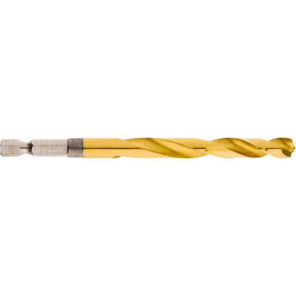 Milwaukee Tool 48-89-4618 Mechanics Drill Bit 21/64" Dia, 135 &deg Point, High Speed Steel, Hex Shank, Split Point