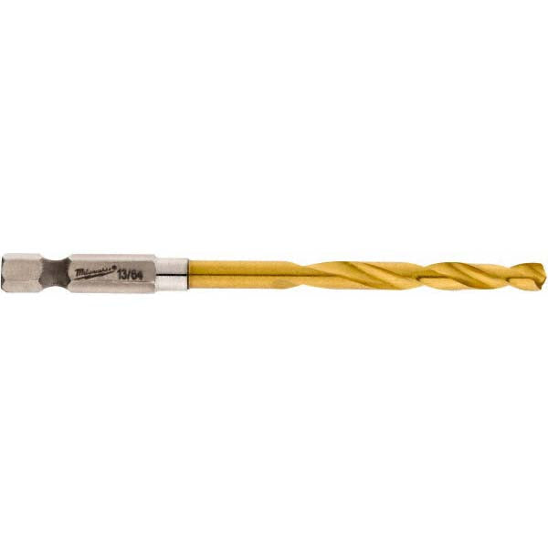 Milwaukee Tool 48-89-4610 Mechanics Drill Bit 13/64" Dia, 135 &deg Point, High Speed Steel, Hex Shank, Split Point