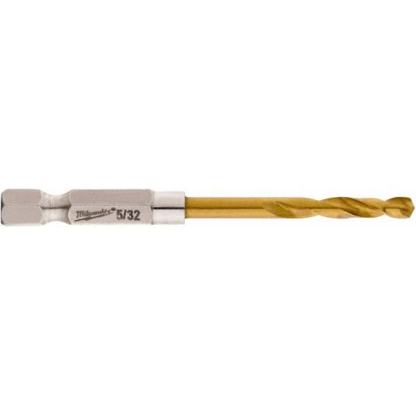 Milwaukee Tool 48-89-4607 Mechanics Drill Bit 5/32" Dia, 135 &deg Point, High Speed Steel, Hex Shank, Split Point