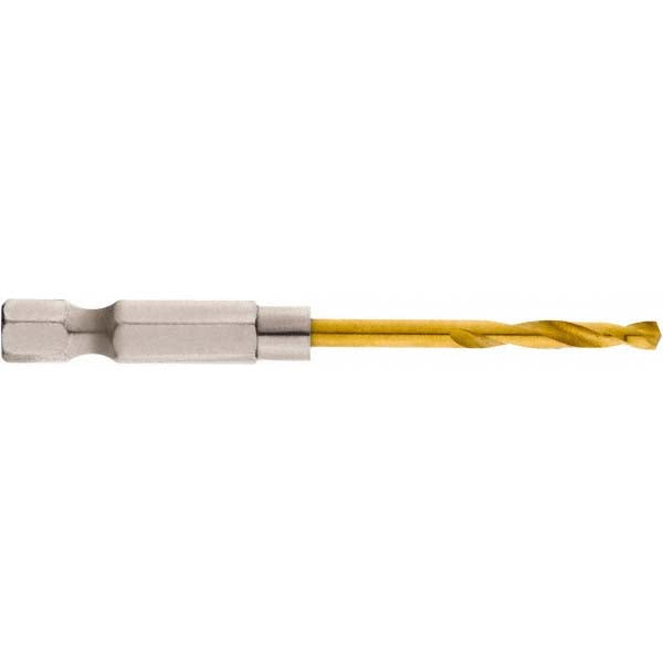 Milwaukee Tool 48-89-4605 Mechanics Drill Bit 1/8" Dia, 135 &deg Point, High Speed Steel, Hex Shank, Split Point