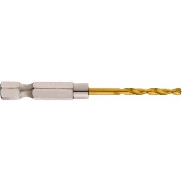 Milwaukee Tool 48-89-4604 Mechanics Drill Bit 7/64" Dia, 135 &deg Point, High Speed Steel, Hex Shank, Split Point