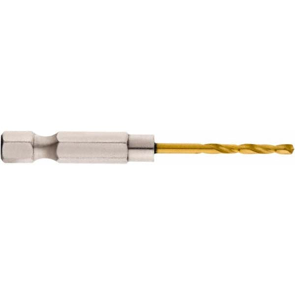 Milwaukee Tool 48-89-4603 Mechanics Drill Bit  0.0937" Dia,  135&deg,  High-Speed Steel,  Hex Shank,  Split Point