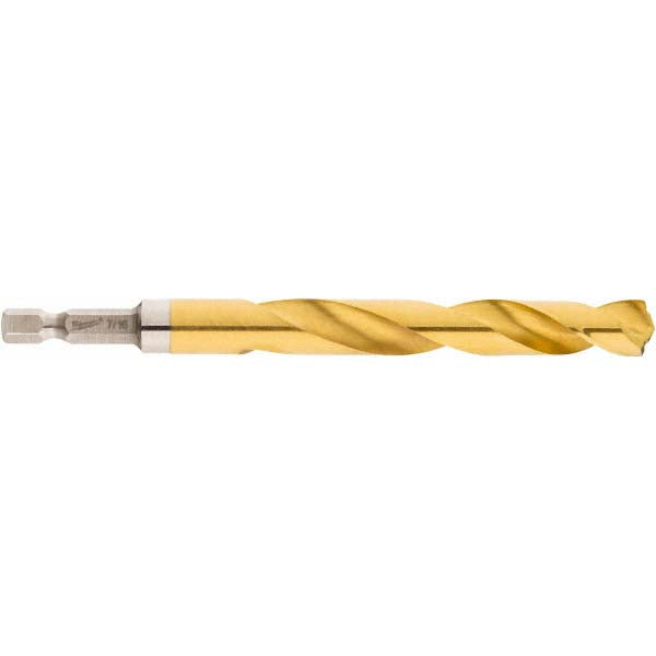 Milwaukee Tool 48-89-4625 Mechanics Drill Bit 7/16" Dia, 135 &deg Point, High Speed Steel, Hex Shank, Split Point