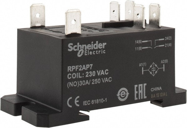 Schneider Electric RPF2AP7 7,500 VA Power Rating, Electromechanical Plug-in General Purpose Relay