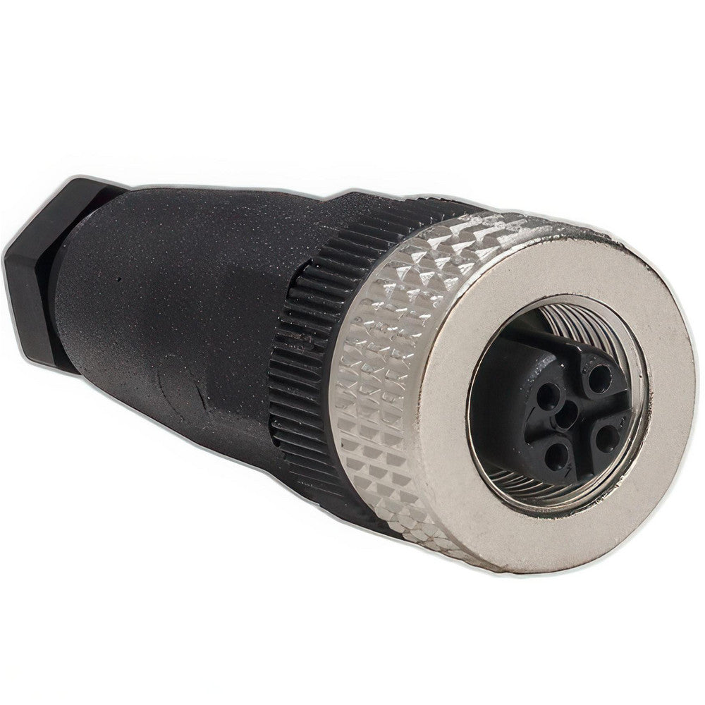 Telemecanique Sensors XZCC12FDM40B 3 Amp, M12 4 Pin Female Straight Field Attachable Connector Sensor and Receptacle