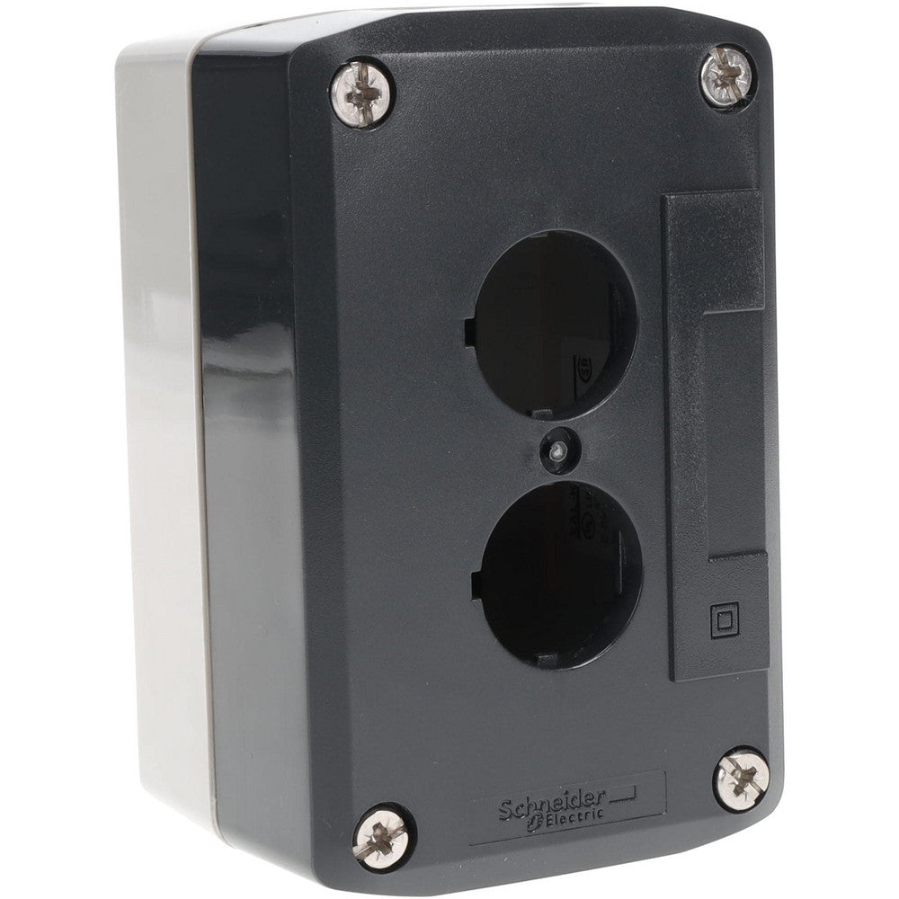 Schneider Electric XALD02H7 2 Hole, 22mm Hole Dia, Polycarbonate Pushbutton Switch Enclosure