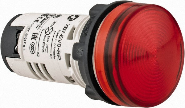 Schneider Electric XB7EV04BP 24 V Red Lens LED Pilot Light