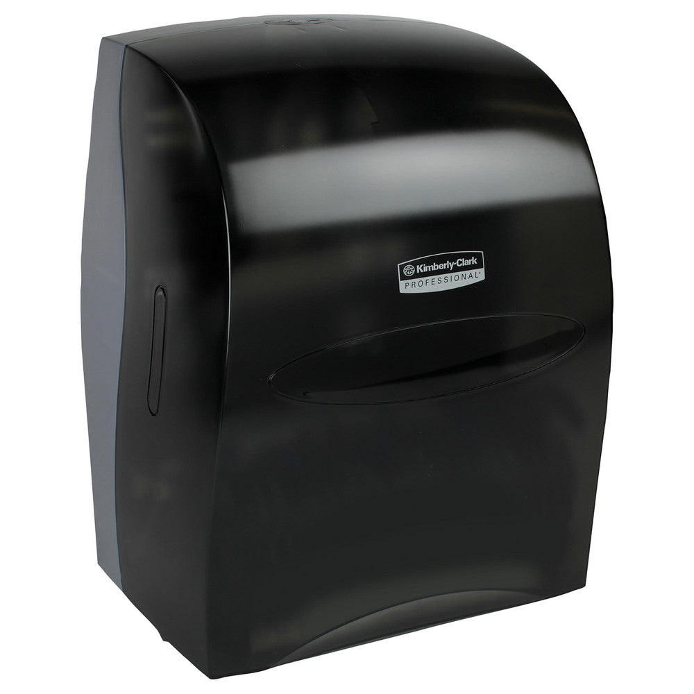 Kimberly-Clark Professional 09990 Sanitouch Manual Hard Roll Towel Dispenser, Black, for 1.5" Core Roll Towels, 12.63" x 16.13" x 10.2"