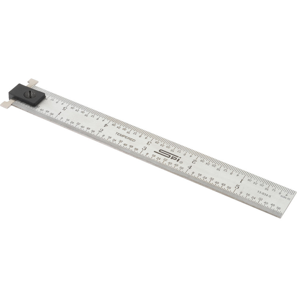 SPI 13-934-5 Steel Rule 6" OAL, English & Metric Graduation, 3/4" OAW