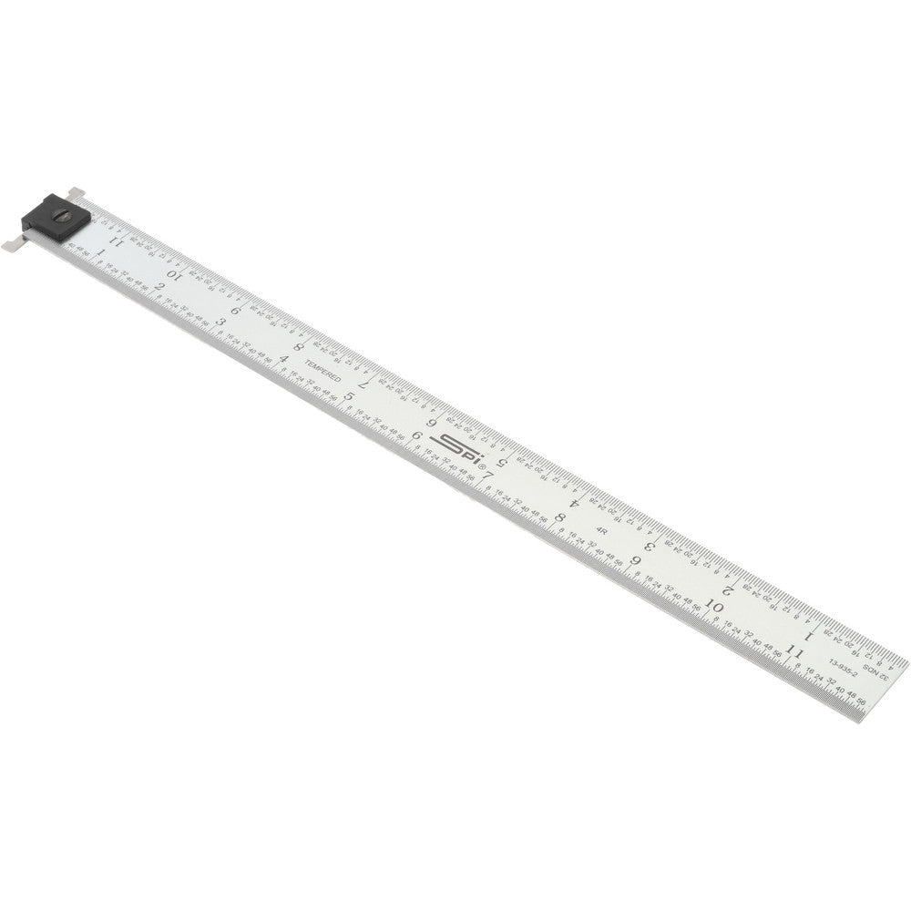 SPI 13-935-2 Steel Rule 12" OAL, 4R Graduation, 1" OAW