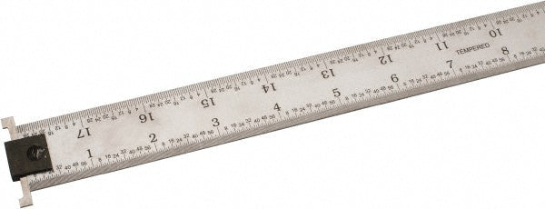 SPI 13-938-6 Steel Rule 18" OAL, 4R Graduation, 1-1/8" OAW