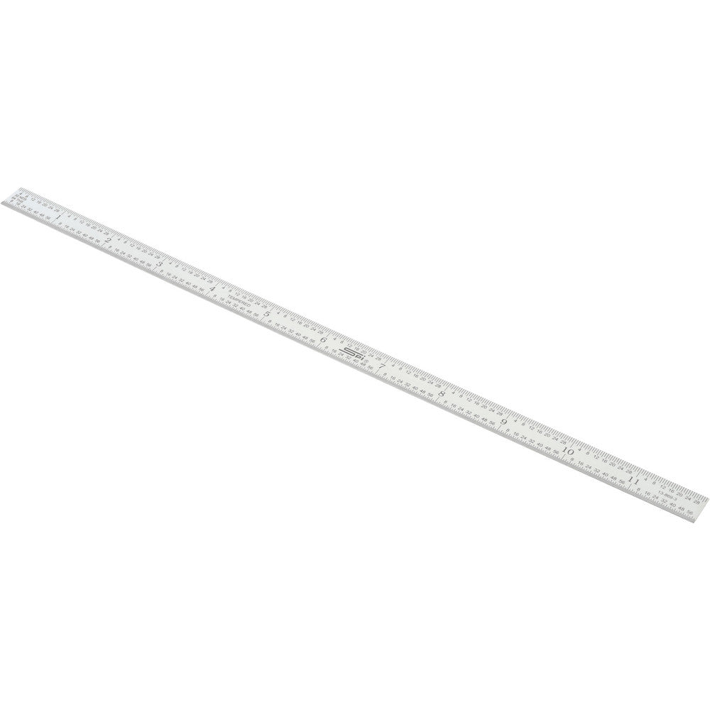 SPI 13-869-3 Steel Rule 12" OAL, English & Metric Graduation, Flexible, 1/2" OAW