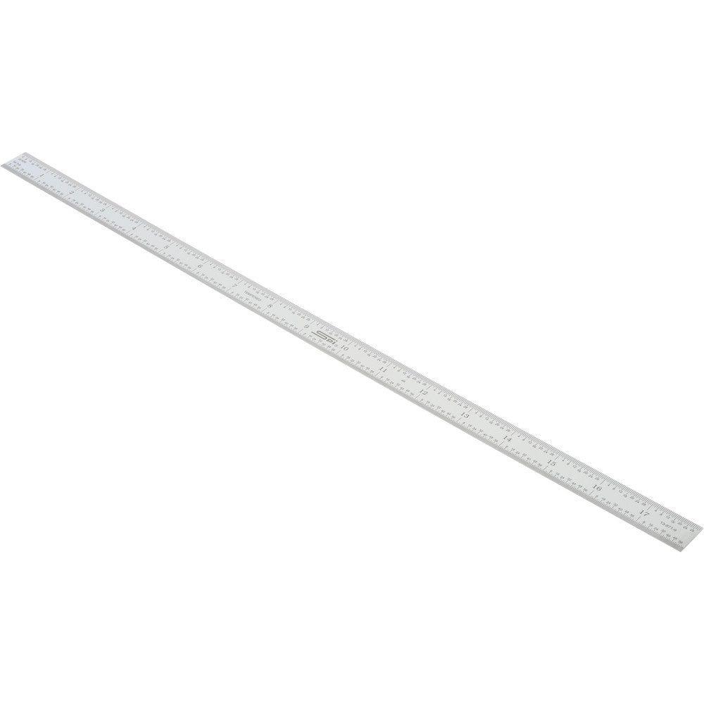 SPI 13-871-9 Steel Rule 18" OAL, 4R Graduation, Flexible, 3/4" OAW
