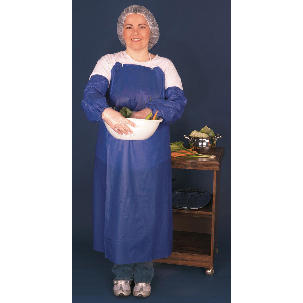 MCR Safety O73R4 Disposable Bib Apron One Size, Blue