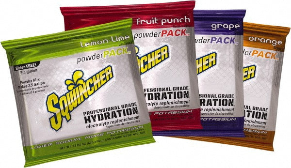 Sqwincher 159016044 Activity Drink 2.5 gal, Packet, Assorted, Powder, Yields 2.2 gal