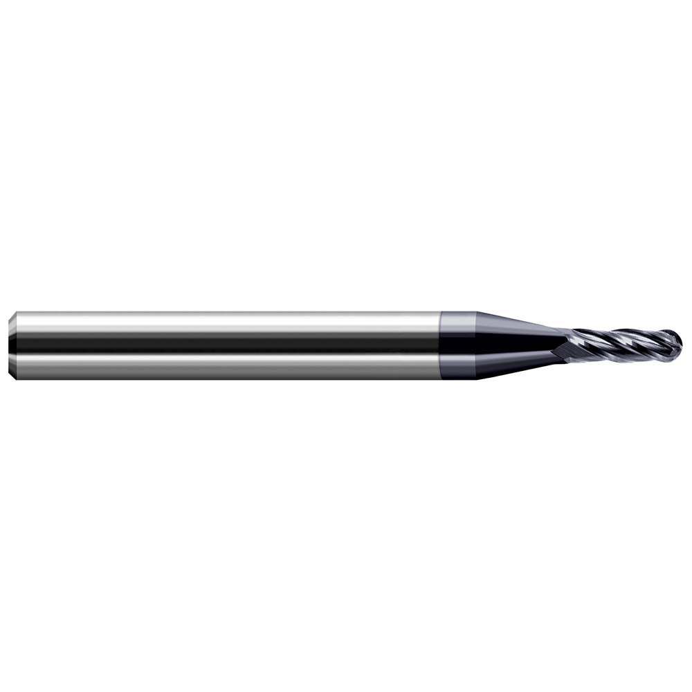 Harvey Tool 74425-C3 Ball End Mill 1/8" Dia, 3/8" LOC, 4 Flute, Solid Carbide