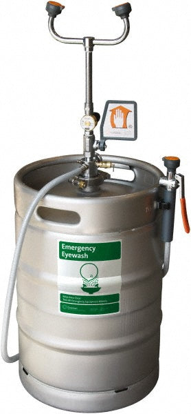 Guardian G1562 15 Gallon, 0.65 GPM Flow Rate at 80 PSI, Pressurized with Drench Hose, Portable Eye Wash Station