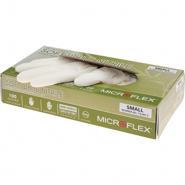 At-A-Glance TQ-601-S Series Microflex Disposable Gloves Size Small, 2.8 mil, Uncoated-Coated Nitrile, Medical Grade, Unpowdered