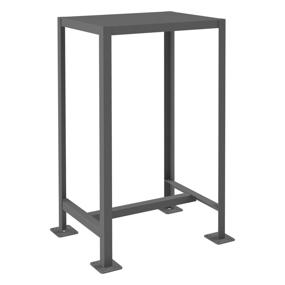 Durham MT182442-2K195 Stationary Work Table 24" Wide, 18" Deep, 42" High, Powder Coated & Textured, Steel Top, Steel Base, Gray