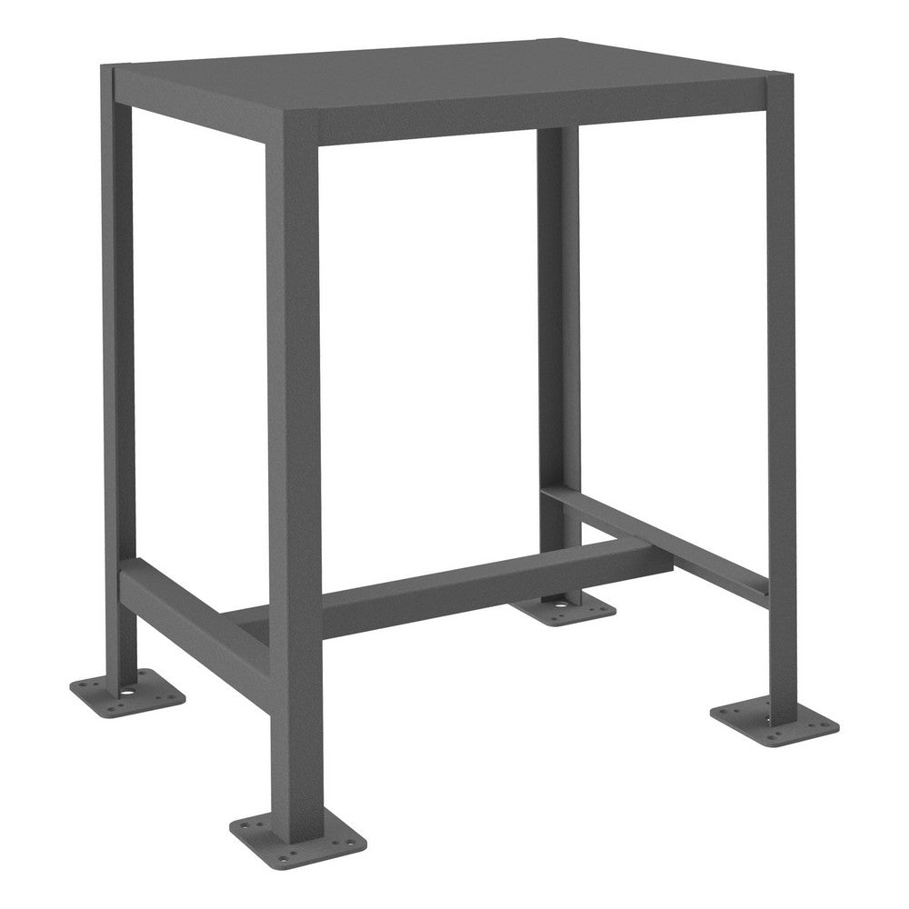 Durham MT182430-2K195 Stationary Work Table 24" Wide, 18" Deep, 30" High, Powder Coated & Textured, Steel Top, Steel Base, Gray