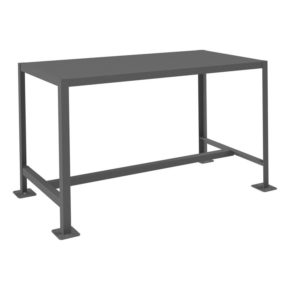 Durham MT244830-2K195 Stationary Work Table 48" Wide, 24" Deep, 30" High, Powder Coated & Textured, Steel Top, Steel Base, Gray