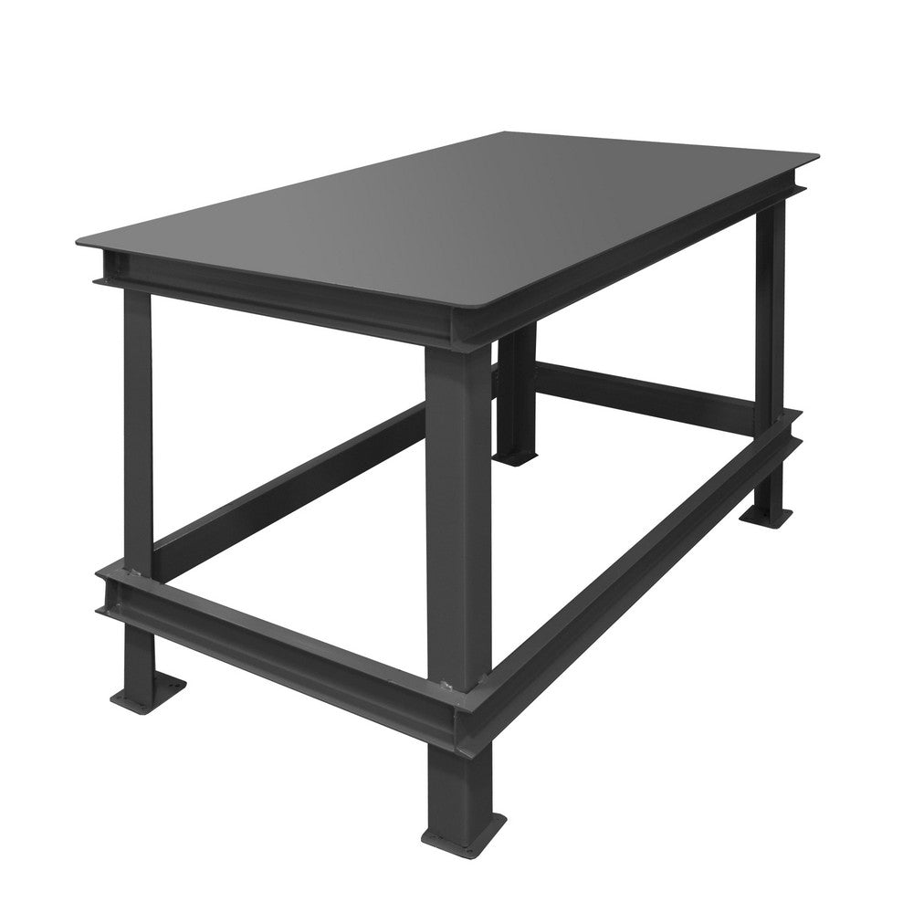 Durham HWBMT-367234-95 Heavy-Duty Work Table 72" Wide, 36" Deep, 34" High, Powder Coated & Textured, Steel Top, Steel Base, Gray