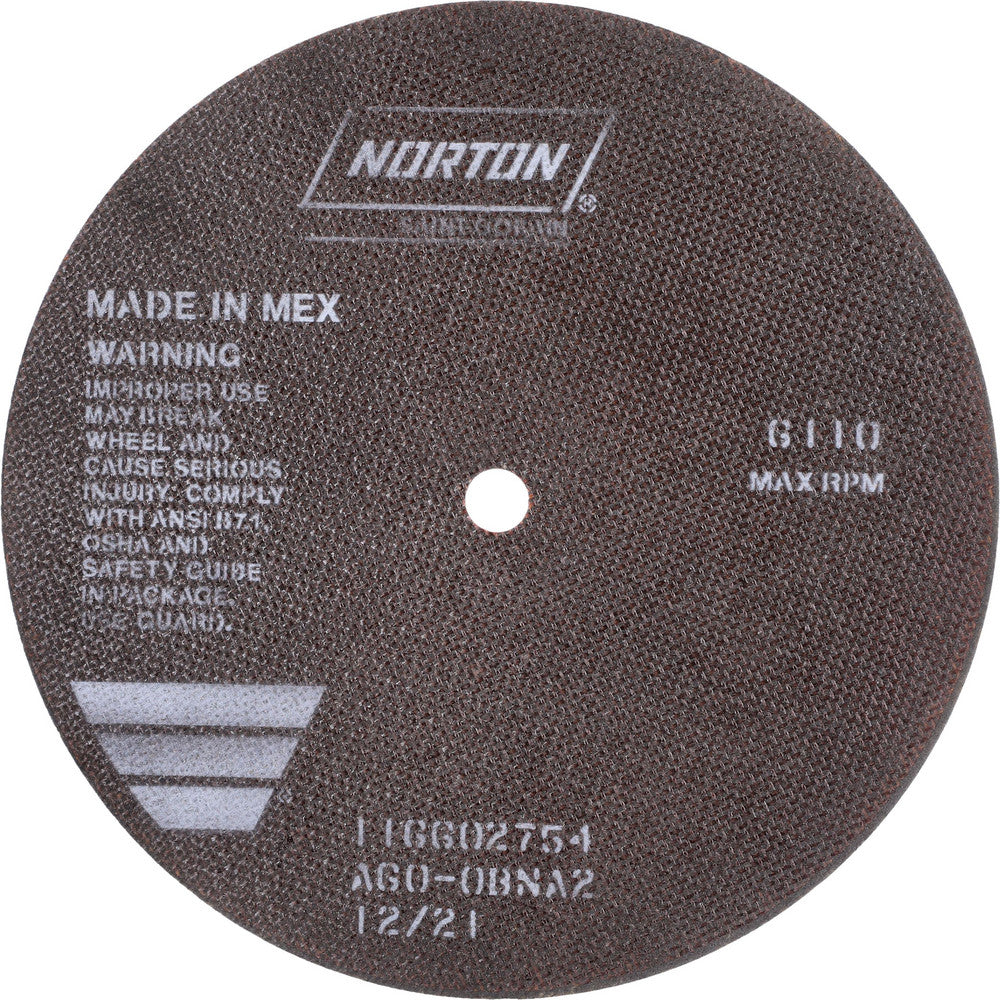 Norton 66253149317 Cutoff Wheel 10" Dia, 0.06" Thick, 5/8" Hole, Aluminum Oxide