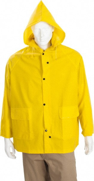 MCR Safety 200JXL Rain Jacket Size X-Large, Yellow, Polyester