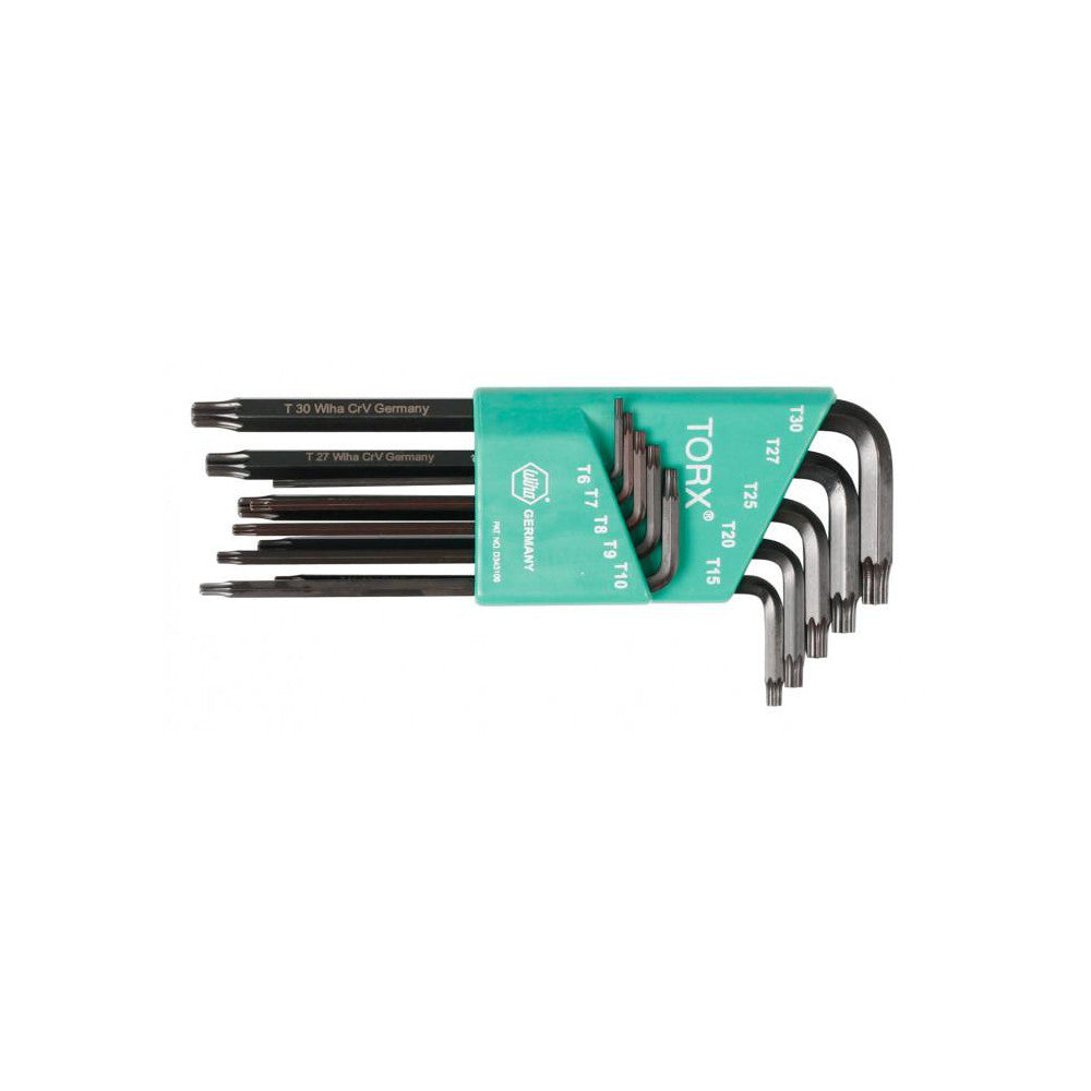 Wiha 37192 Torx Key Set 10 Pc, L-Handle, T6 to T30