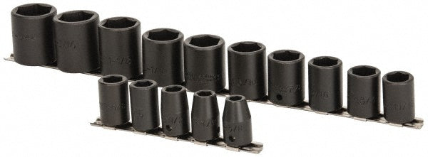Proto J74104 Impact Standard Socket Set 15 Pc, 1/2" Drive, 3/8 to 1-1/4" Socket