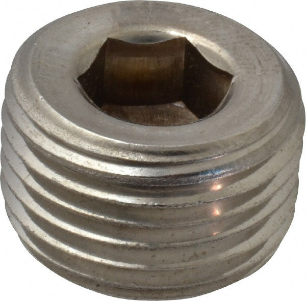 Merit Brass 618B-08 Pipe Hex Countersunk Plug 1/2", 316 & 316L Stainless Steel