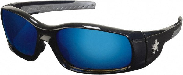 MCR Safety SR118B Safety Glasses Scratch-Resistant, Polycarbonate, Blue Mirror Lenses, Full-Framed