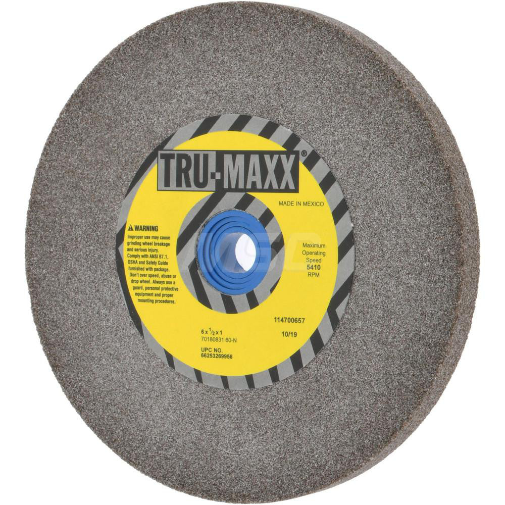 Tru-Maxx 66253269956 Bench & Pedestal Grinding Wheel 6" Dia, 1/2" Thick, 1" Hole Dia, Aluminum Oxide