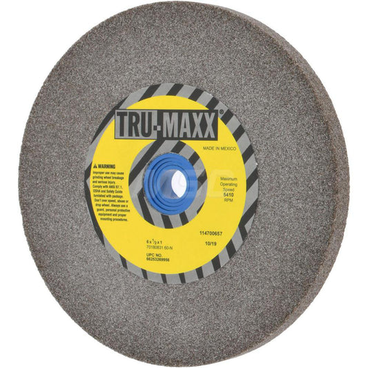 Tru-Maxx 66253269956 Bench & Pedestal Grinding Wheel 6" Dia, 1/2" Thick, 1" Hole Dia, Aluminum Oxide