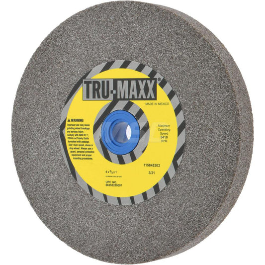 Tru-Maxx 66253255097 Bench & Pedestal Grinding Wheel 6" Dia, 3/4" Thick, 1" Hole Dia, Aluminum Oxide