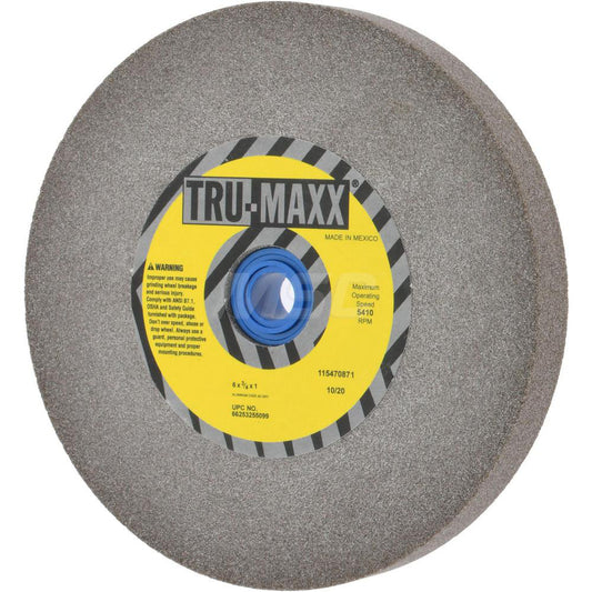 Tru-Maxx 66253255099 Bench & Pedestal Grinding Wheel 6" Dia, 3/4" Thick, 1" Hole Dia, Aluminum Oxide