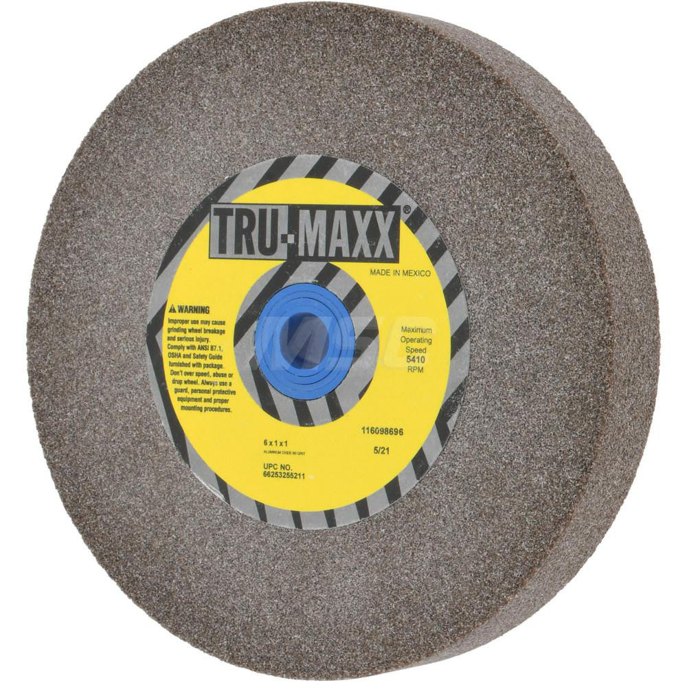 Tru-Maxx 66253255211 Bench & Pedestal Grinding Wheel 6" Dia, 1" Thick, 1" Hole Dia, Aluminum Oxide
