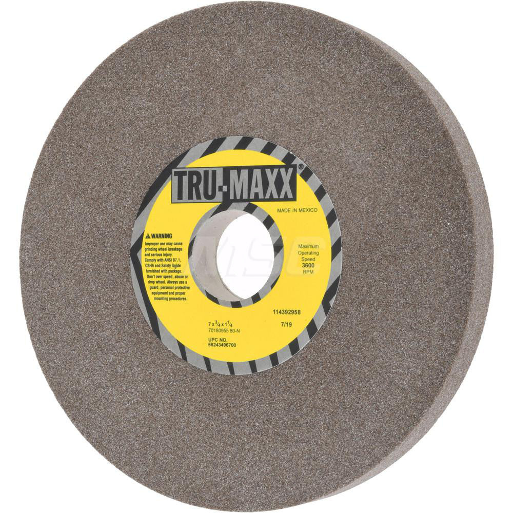 Tru-Maxx 66243496700 Bench & Pedestal Grinding Wheel 7" Dia, 3/4" Thick, 1-1/4" Hole Dia, Aluminum Oxide