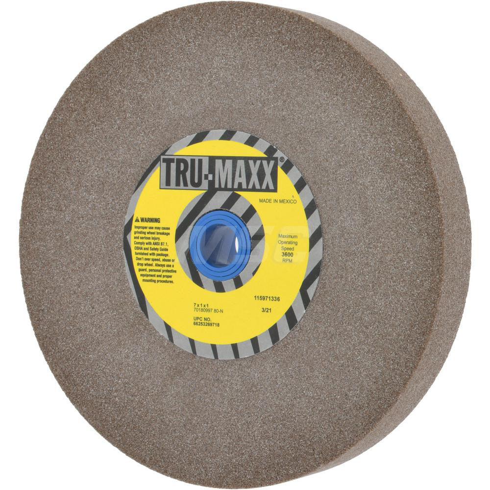 Tru-Maxx 66253269718 Bench & Pedestal Grinding Wheel 7" Dia, 1" Thick, 1" Hole Dia, Aluminum Oxide