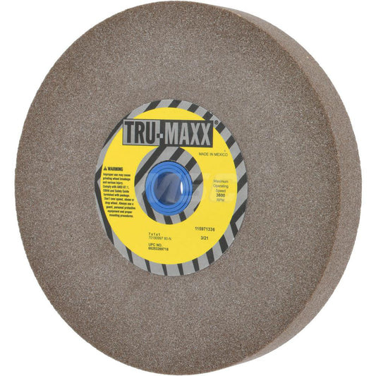 Tru-Maxx 66253269718 Bench & Pedestal Grinding Wheel 7" Dia, 1" Thick, 1" Hole Dia, Aluminum Oxide