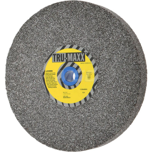 Tru-Maxx 66253255221 Bench & Pedestal Grinding Wheel 8" Dia, 1" Thick, 1" Hole Dia, Aluminum Oxide