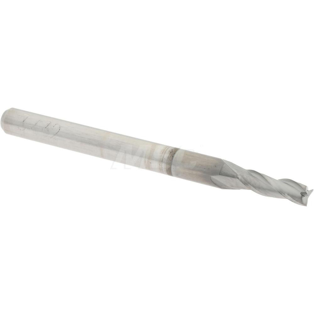 Accupro 70212451 Square End Mill 3/32'' Dia, 9/32'' LOC, 1/8'' Shank Dia, 1-1/2'' OAL, 3 Flutes, Solid Carbide